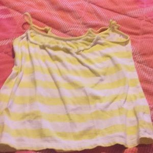 Cute Yellow And White Stripped Tank